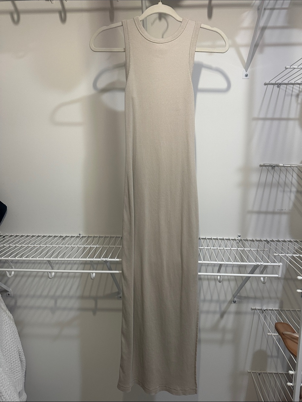 Universal Thread Neutral Tank Ribbed Maxi Dress